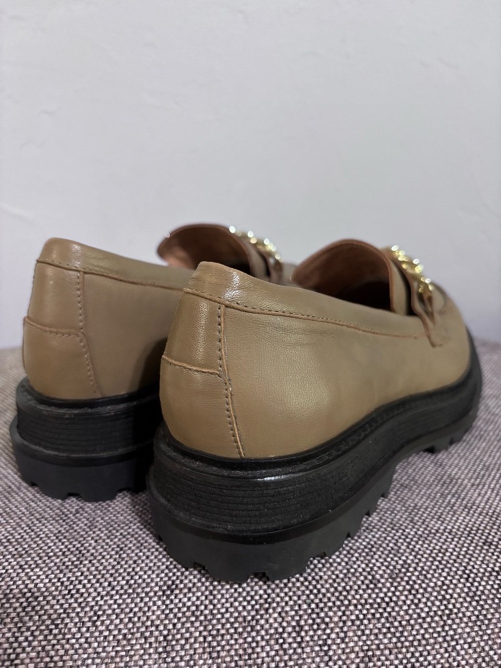 Credo Francine taupe platform loafers, leather upper, size 9, NWOT. - Picture 3 of 13